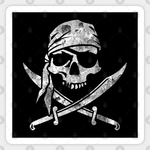 Pirate Skull Jolly Roger Sticker by BoneheadGraphix